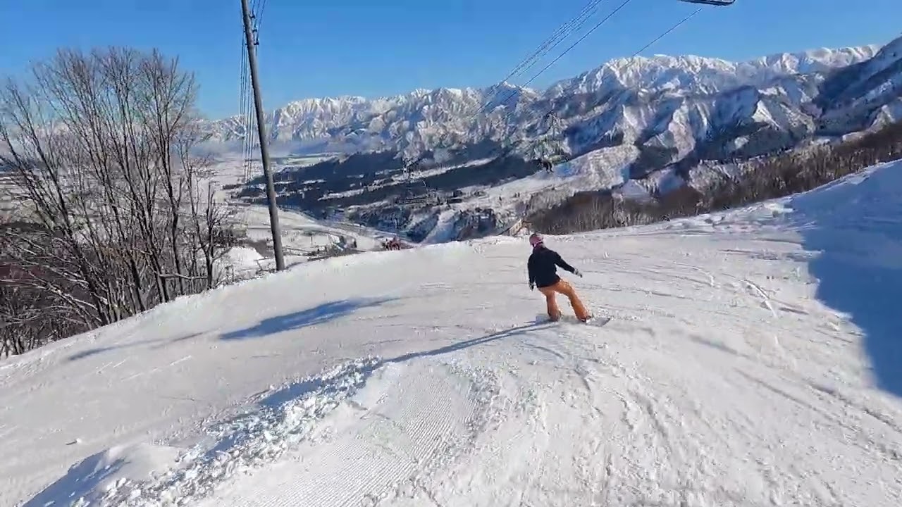2023/1/19 石打円山 初級の人でも滑りきれる山頂から一番下までのコースを紹介します。