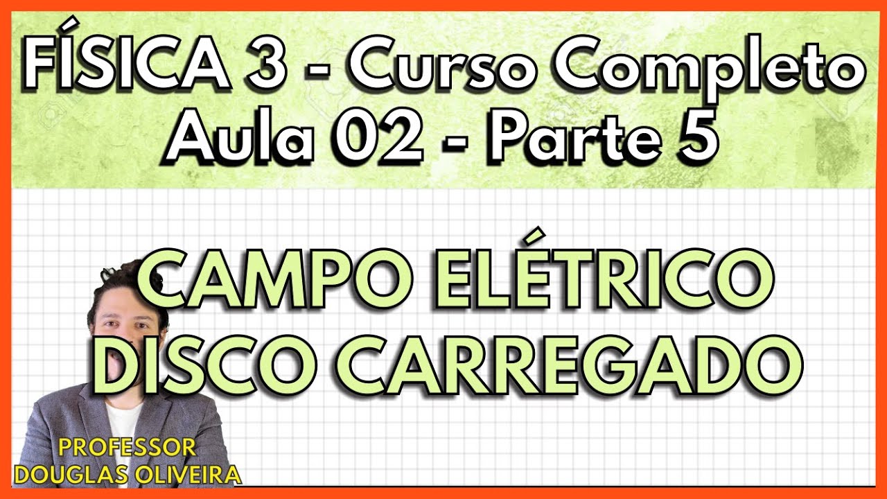 Física 3 - Aula 2 Parte 5 - Campo Elétrico Produzido por um Disco Carregado