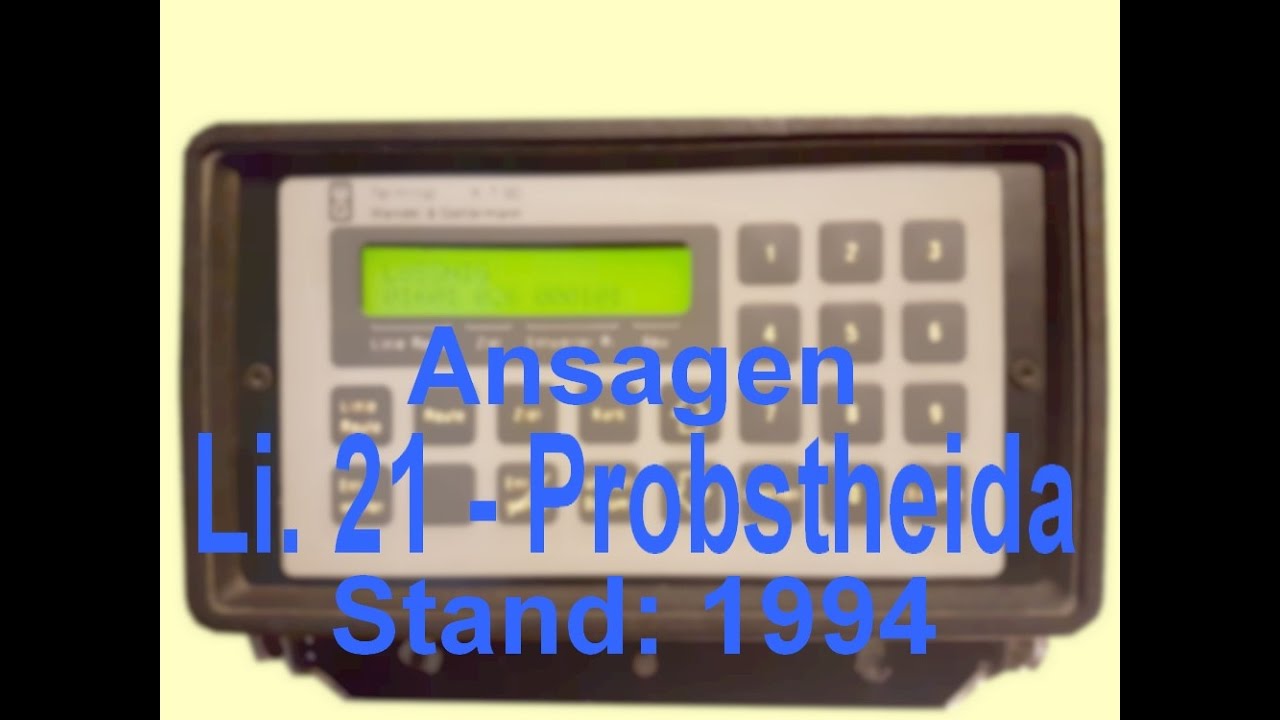 LVB-Ansagen von 1994 Linie 21 nach Probstheida (Wandel&Goltermann)
