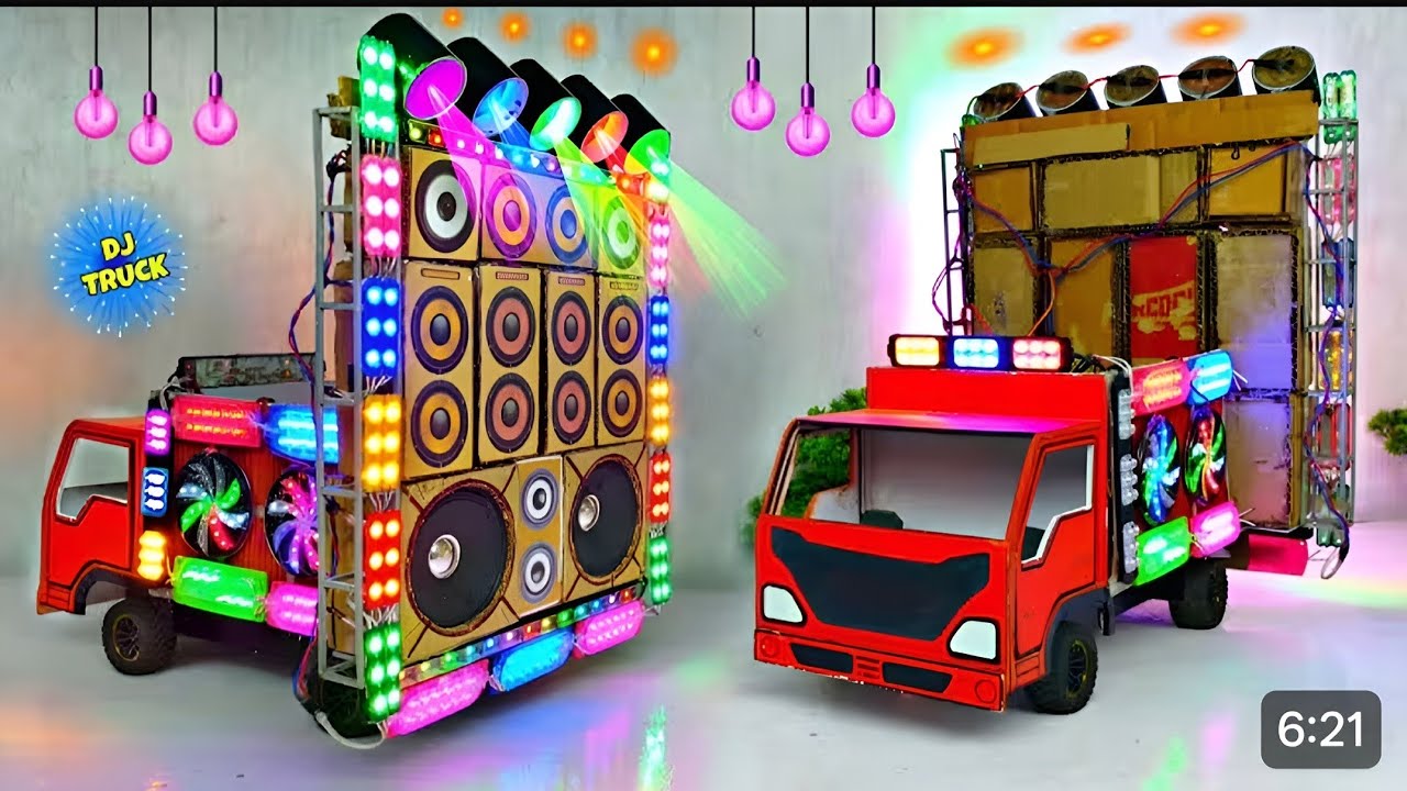 Mini Dj truck Setup | how to make mini dj setup with cardboard Making Dj setup at home 