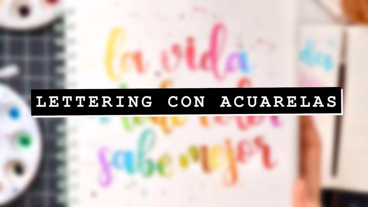 LETTERING CON ACUARELAS | Degradado en ARCOÍRIS y CONSEJOS