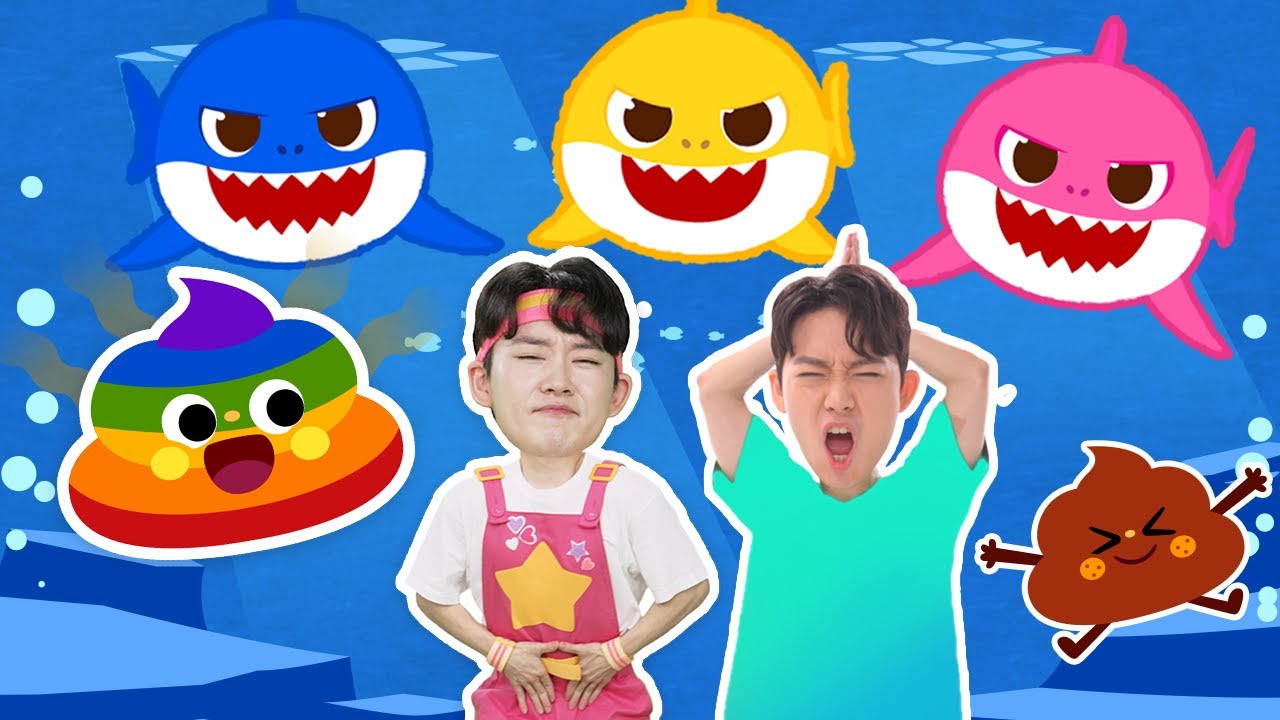 Tuyển tập Cầu vồng vệ sinh 🌈💩🦈 Cá Mập Con sắc màu | Chơi đùa cùng Hoi Baby Shark Pinkfong