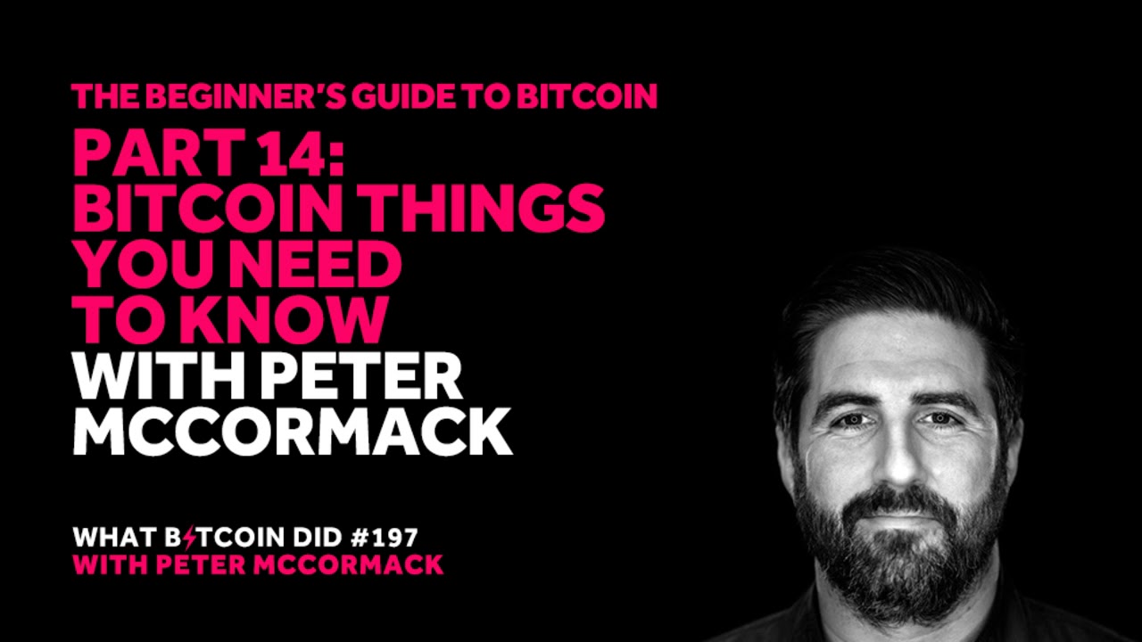 Beginner&rsquo;s Guide #14 - Bitcoin Things You Need to Know with Peter McCormack