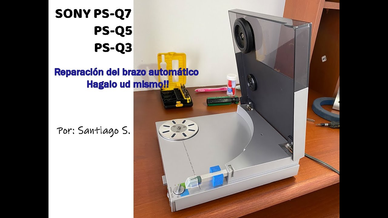 Reparación rápida y sencilla del Tocadiscos Sony PS-Q7 /PS-Q5 /PS-Q3. Brazo de aguja sin movimiento
