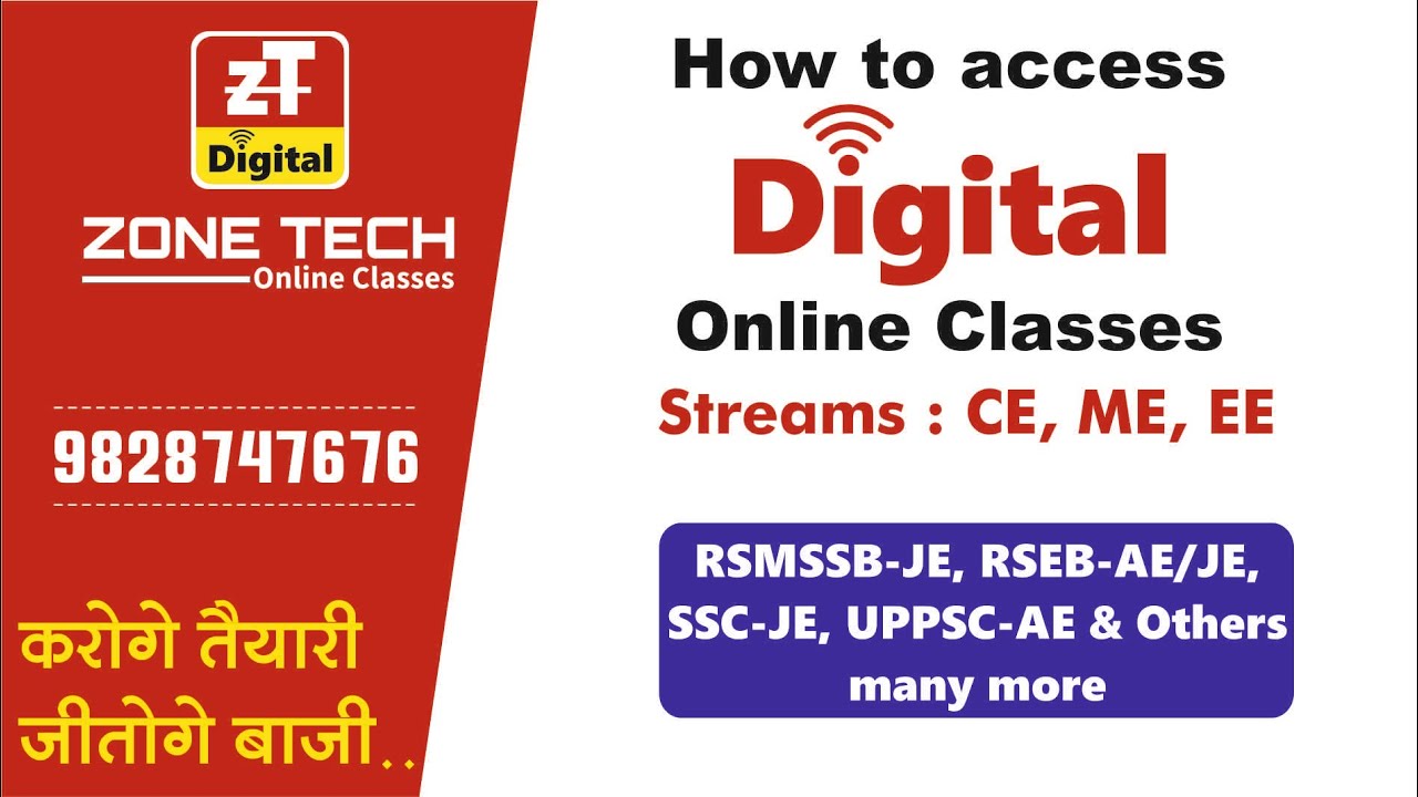 How To Enroll in ZONE TECH Digital Online Classes for AE & JE Examinations (By Ram Sir)
