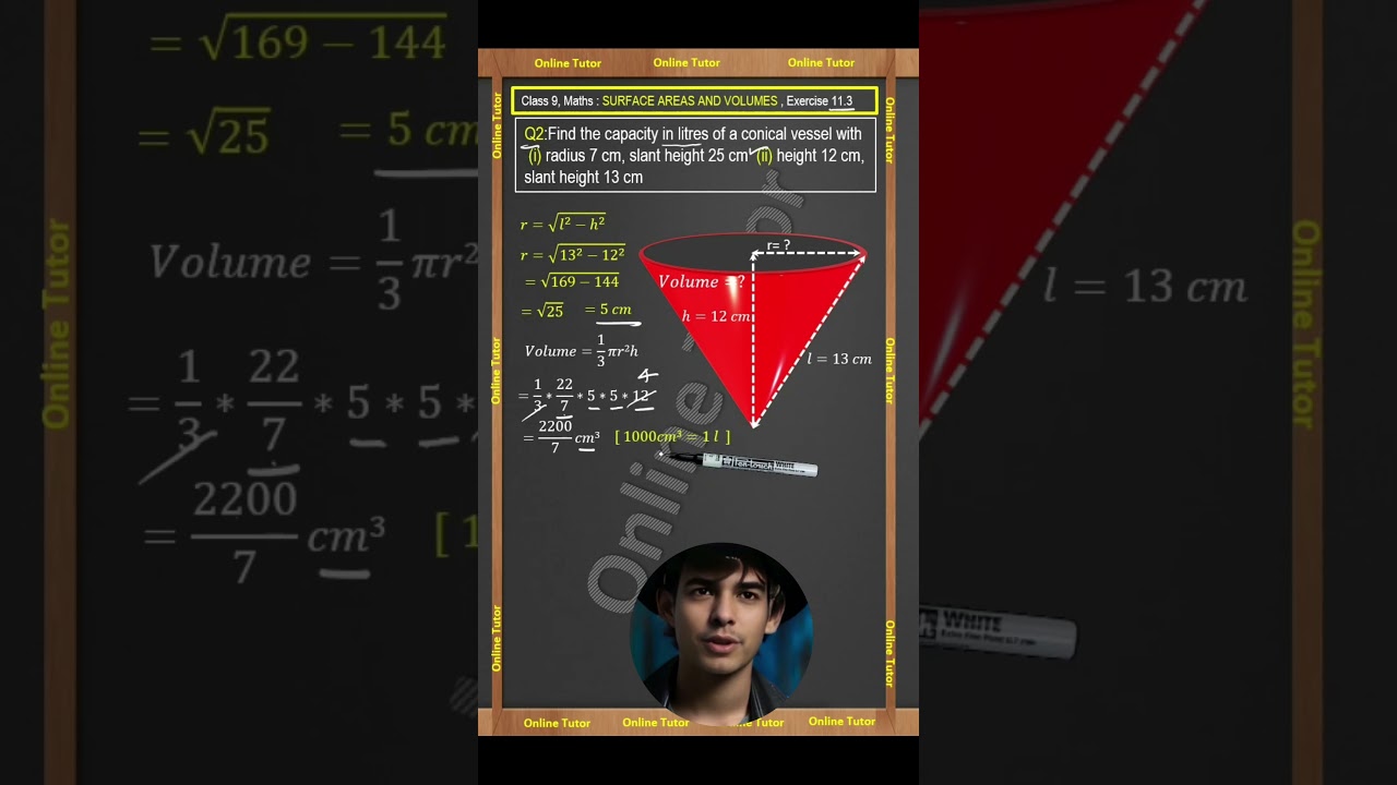 Q2_ii Ex 11.3 , class 9 Math, Surface Areas And Volumes.
