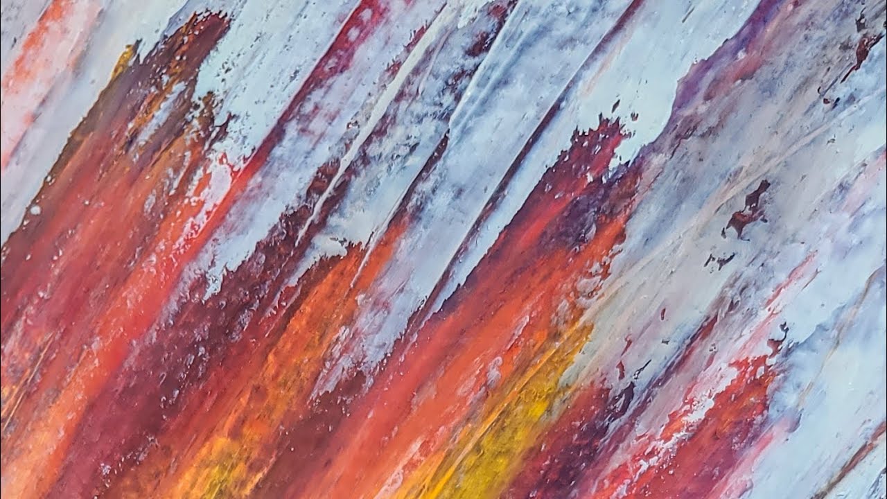 Using Pentel oil pastels and linseed oil to create an impasto technique 