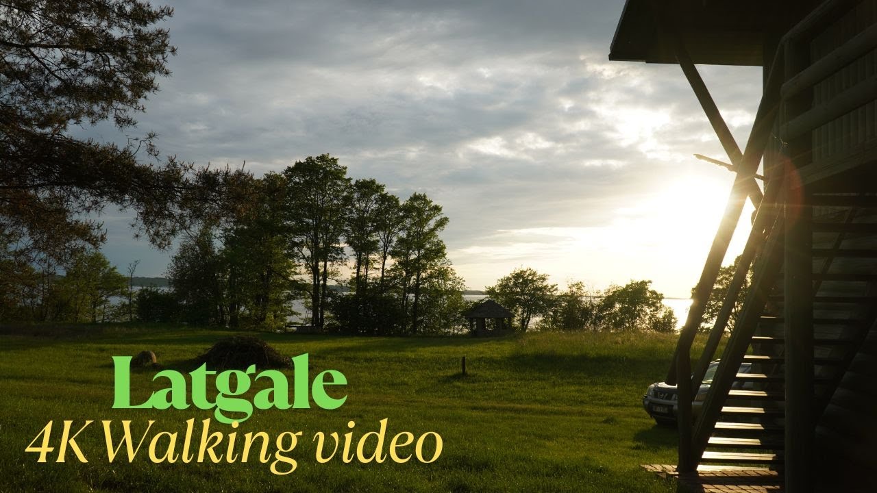 Latgale - Aglona and Raznas lake. Latvia 4K Walking video