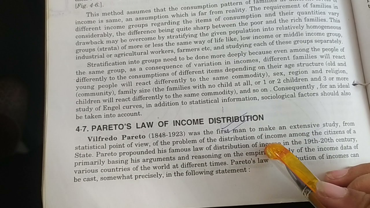 Pareto's law of income distribution|| Part-a|| B.Sc Statistics||