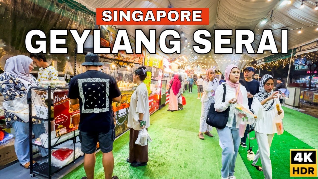 🇸🇬4K - Geylang Serai Extravaganza | Most Popular Night Market in Singapore 🍡🍔🌮
