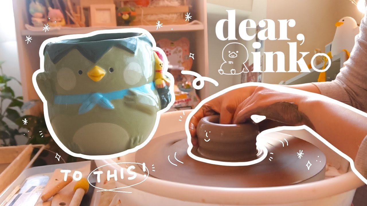 🦆 ASMR Making Kappa Ceramic Mug | process of Ceramic | Japan studio vlog | ASMR Vlog