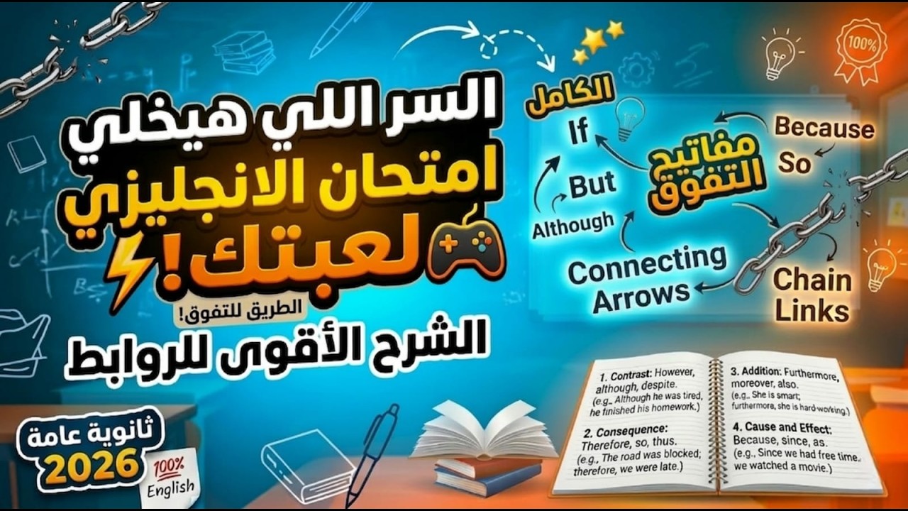 السر اللي هيخلي امتحان الانجليزي لعبتك | الشرح الأقوي للروابط | ثانويه عامه 2026