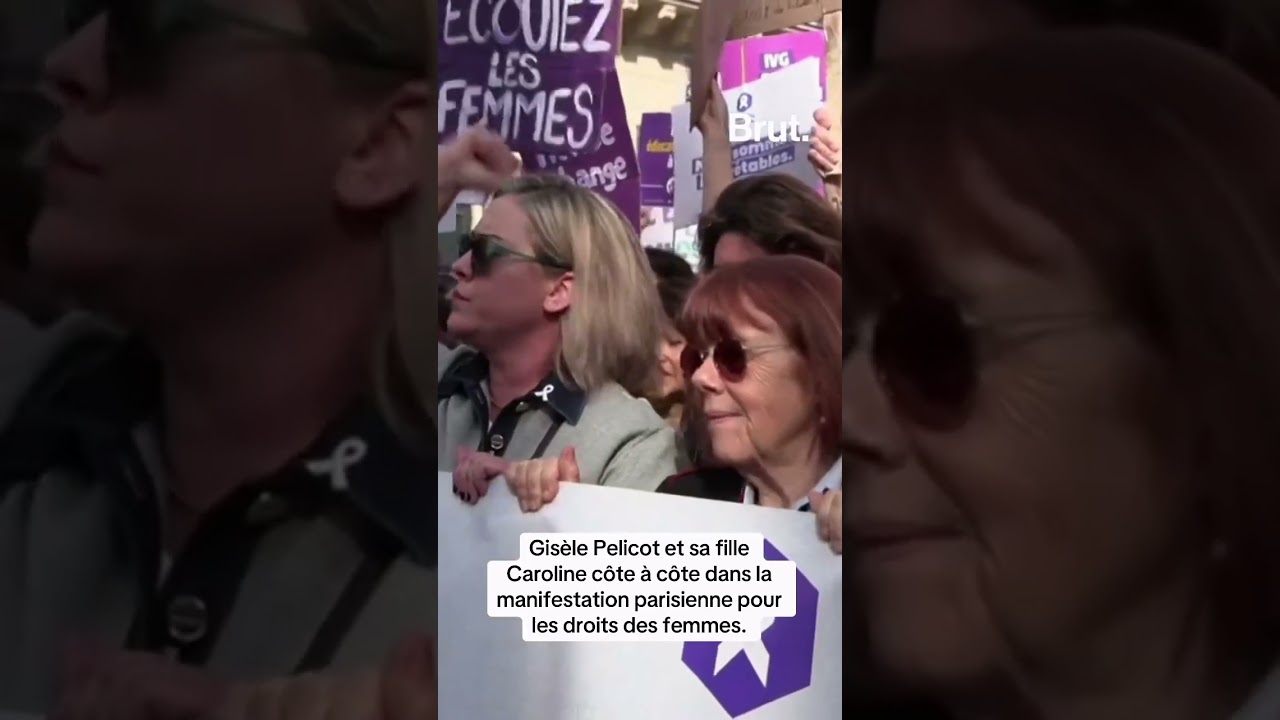 Gisèle Pelicot et sa fille Caroline côte à côte dans la manifestation parisienne