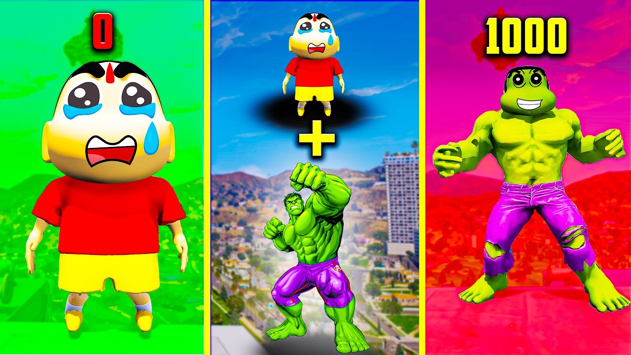 Shinchan😂 Became HULK ⚡In GTA5 Full Fun #gta5 #rampageboy #bommalu