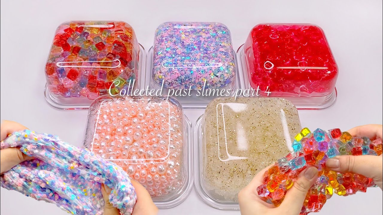 【ASMR】✨クリアアップした過去のクランチスライム集🎖第4弾【音フェチ】Collected past slimes part4 과거의 슬라임 수집 제4탄