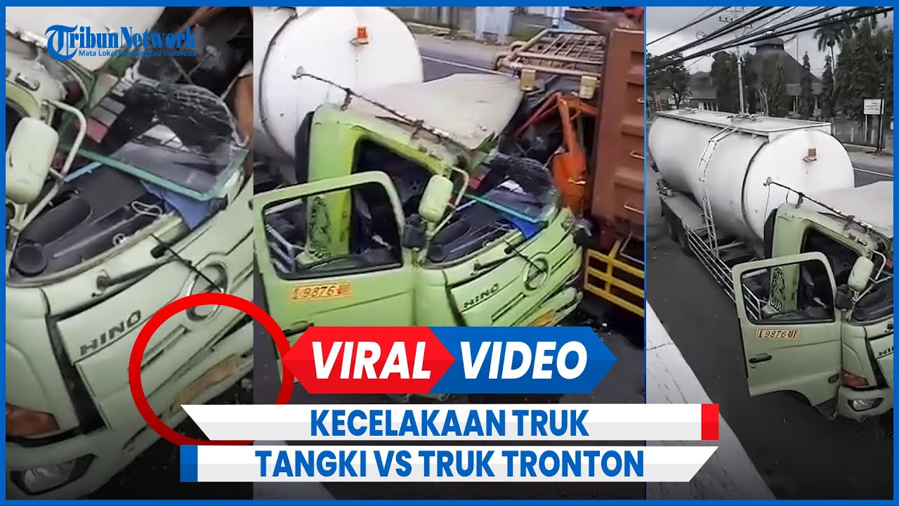Kecelakaan Adu Banteng Truk Tangki Vs Truk Tronton di Secang Magelang