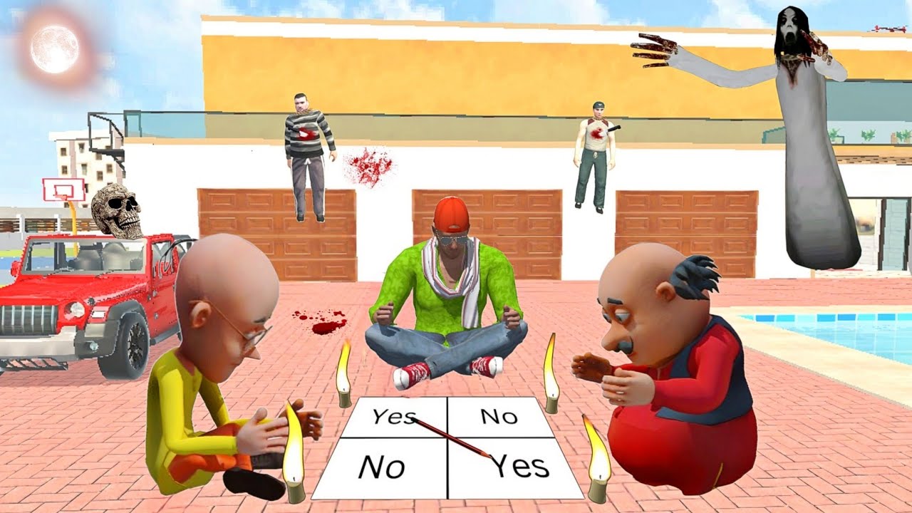 Motu Patlu Plays Charlie charlie Ghost Game With Franklin In Indian Theft Auto Simulator