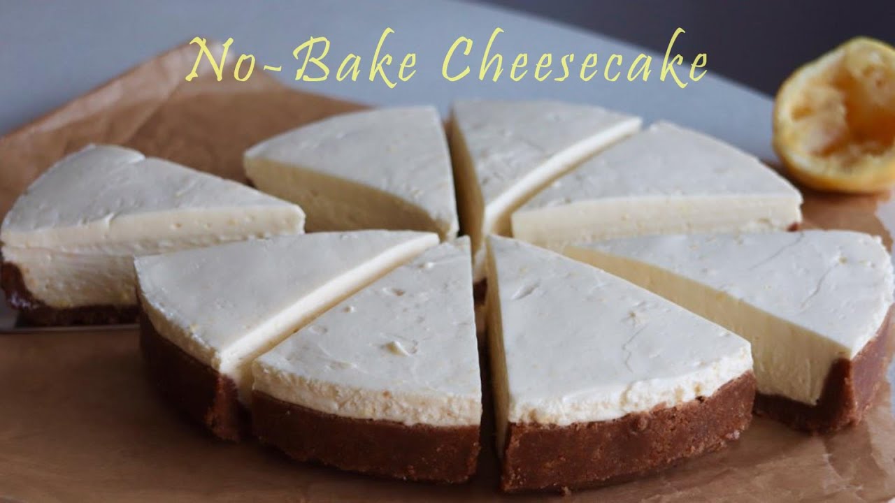 [ENG] 노오븐! 가장 쉽게 치즈케이크 만드는 법! 최소한의 재료로 실패 없이 만들어요 No-Bake Cheesecake | 하다앳홈