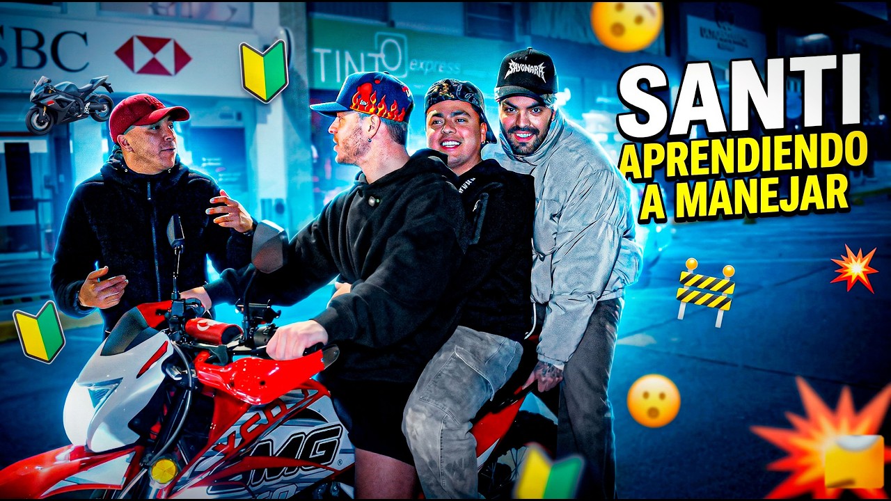 SANTI APRENDE A MANEJAR MOTO y termina mal 🏍️ (Maestro Shifu)