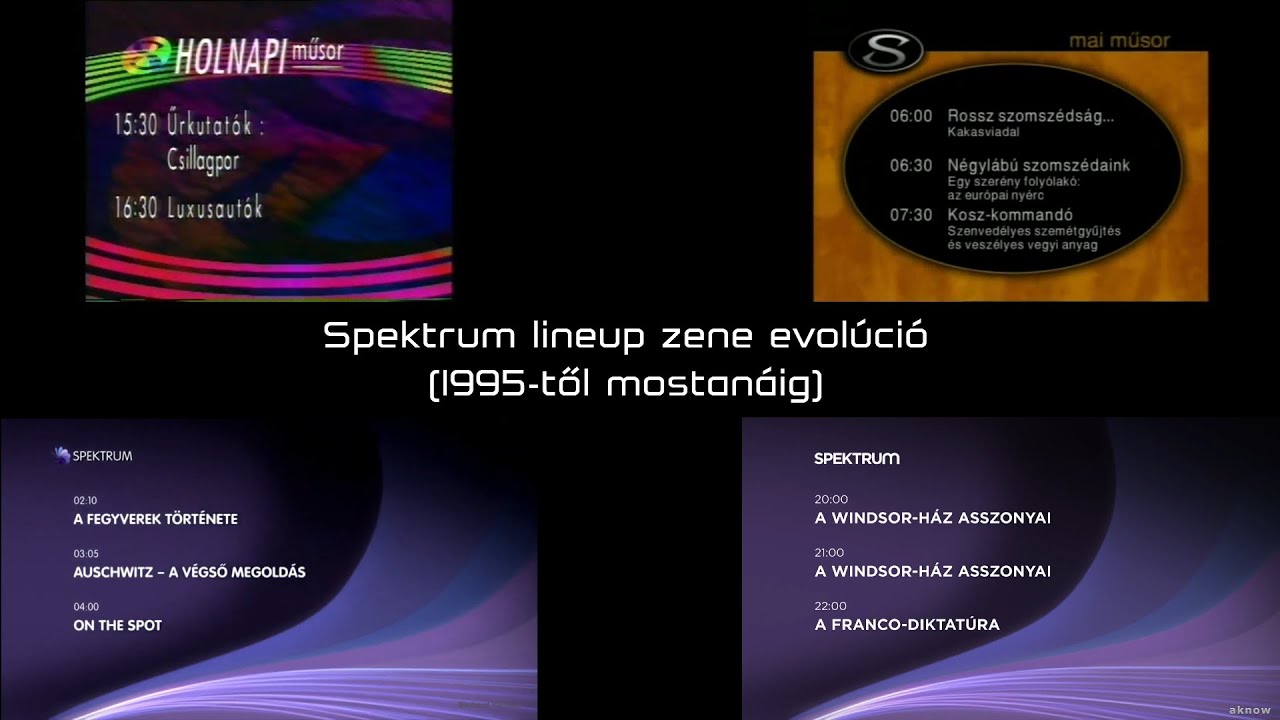 Spektrum lineup zene evolúció (1995-től mostanáig)