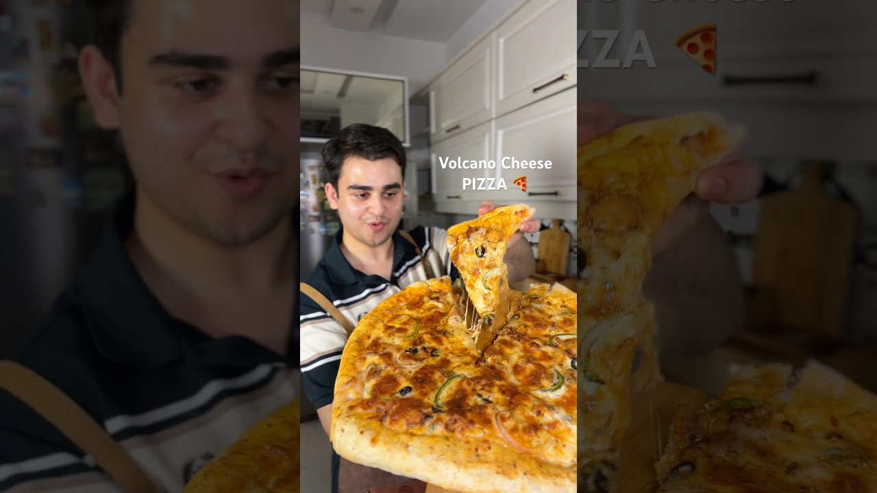 The PERFECT Pizza Recipe (Volcano Cheese Pizza) 🤤🍕
