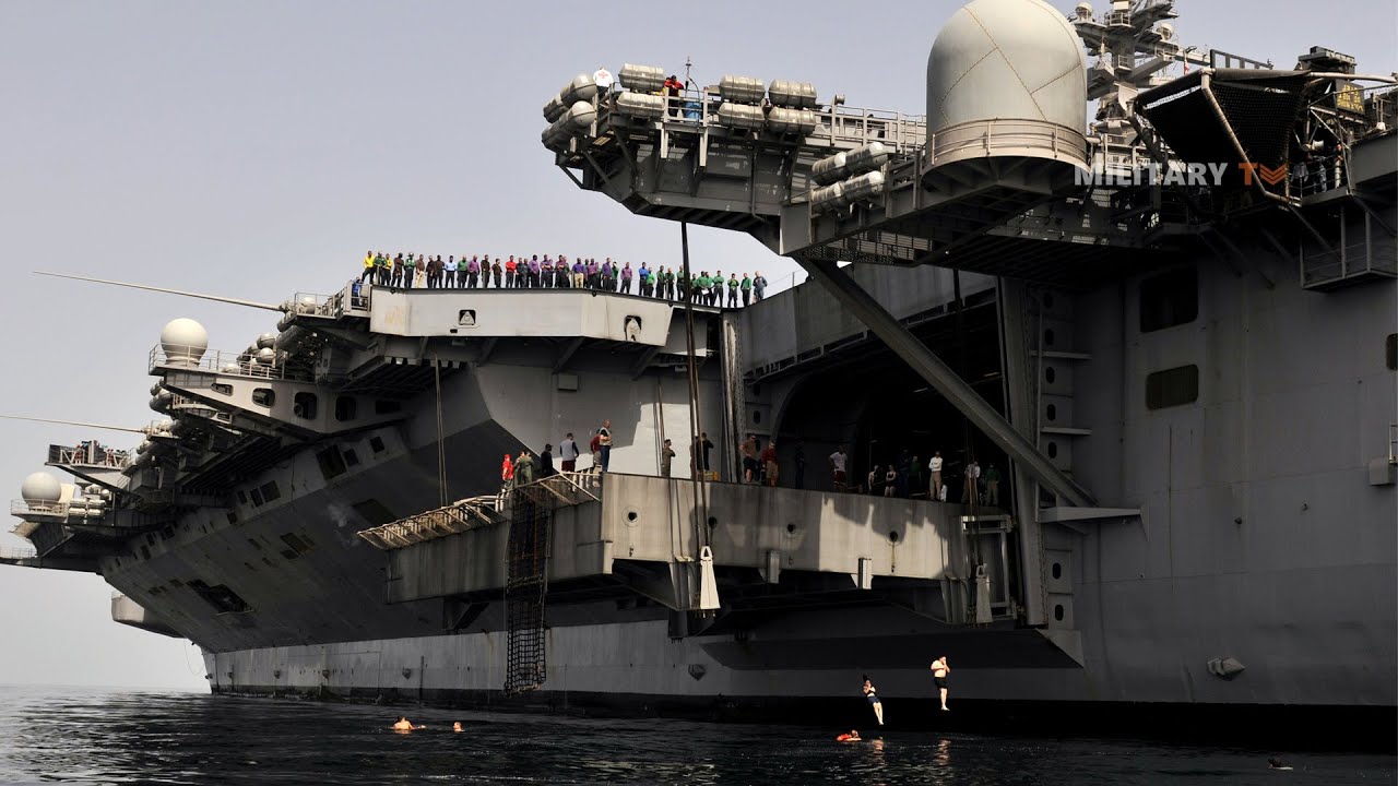 How many people live on an aircraft carrier