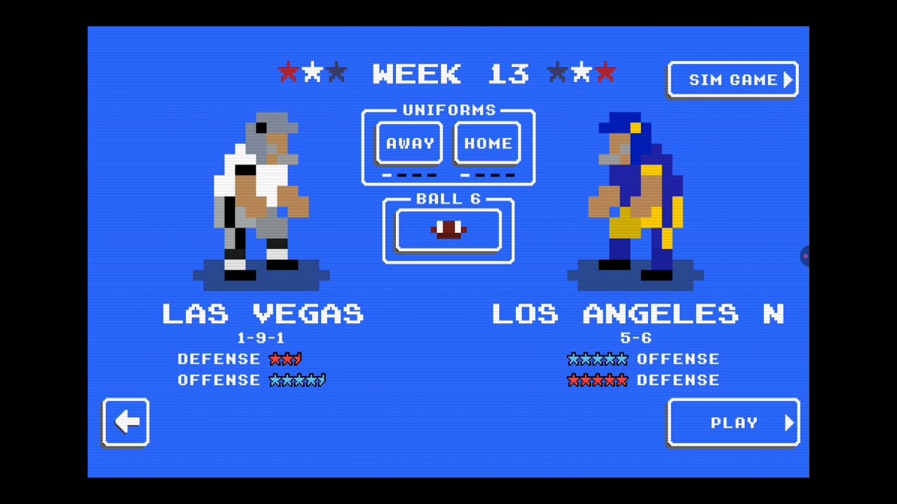 Retro Bowl Extreme Difficulty | Las Vegas vs Los Angeles (49–17 Loss) Too Many Interceptions