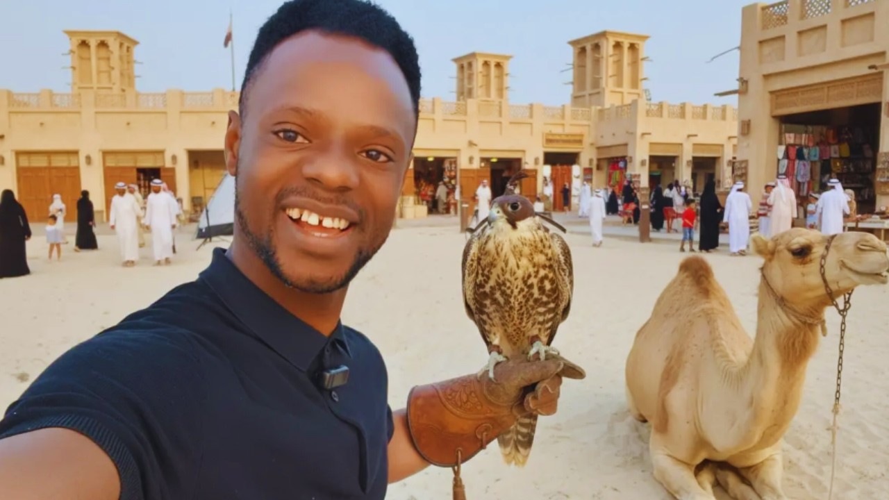 I visited Souq Al Wakrah. I met a young Qatari who makes thousands of Qatari Riyals selling birds.