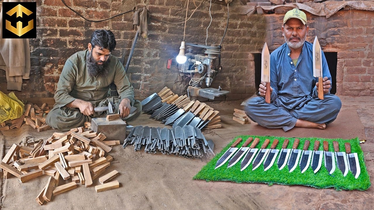 Amazing Slaughter Knife Making from Old Saw Blades in Factory Mass Production