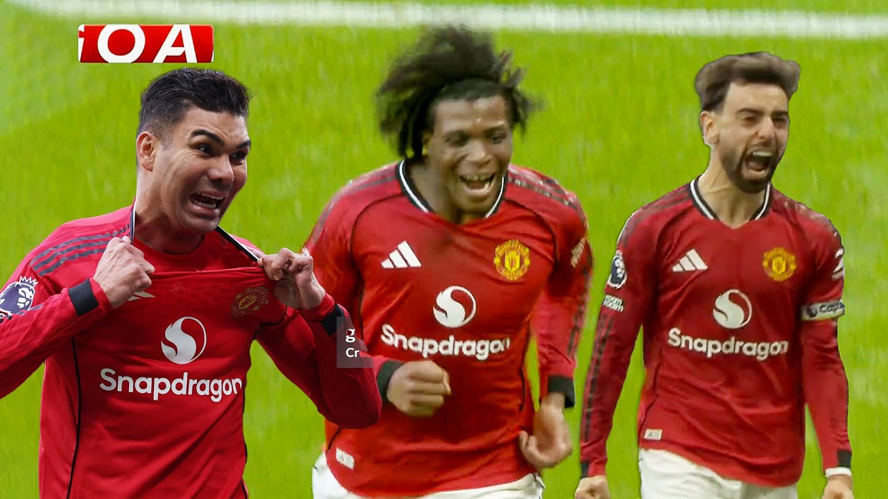 Patrick Dorgu, Casemiro, Bruno Fernandes vs Manchester City