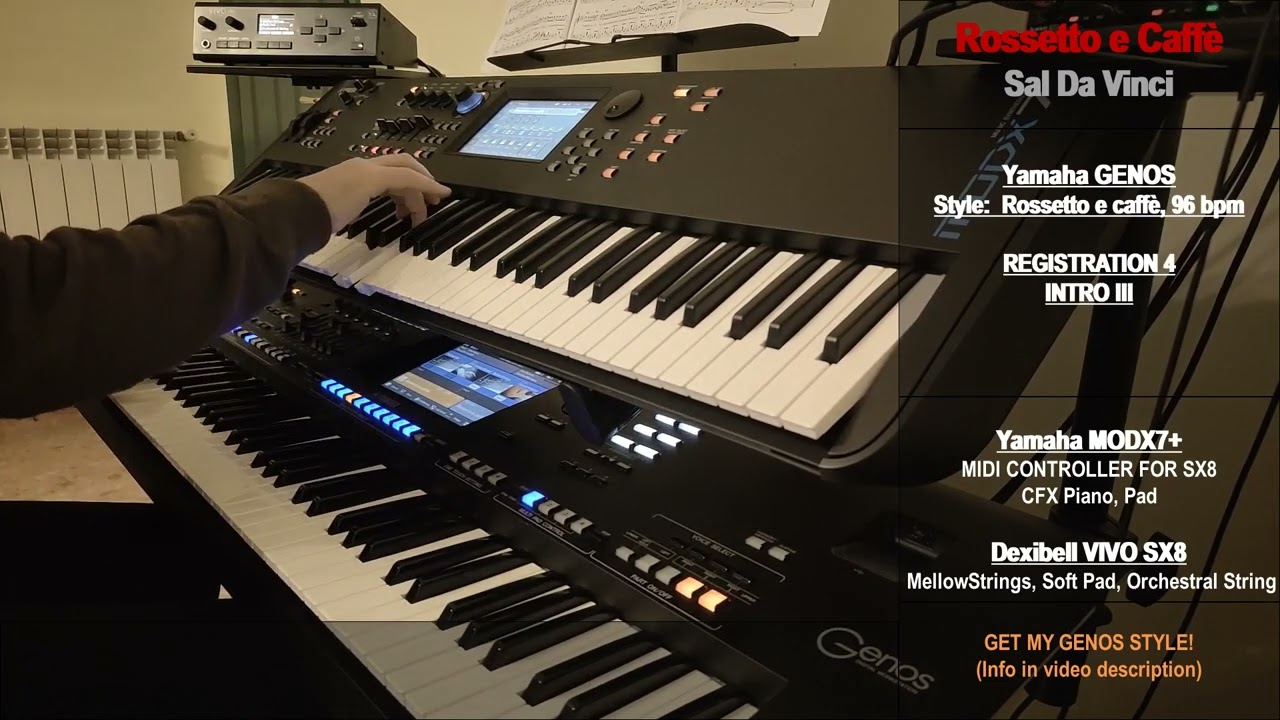 Rossetto e caffè, Sal Da Vinci - Yamaha Genos cover - song style