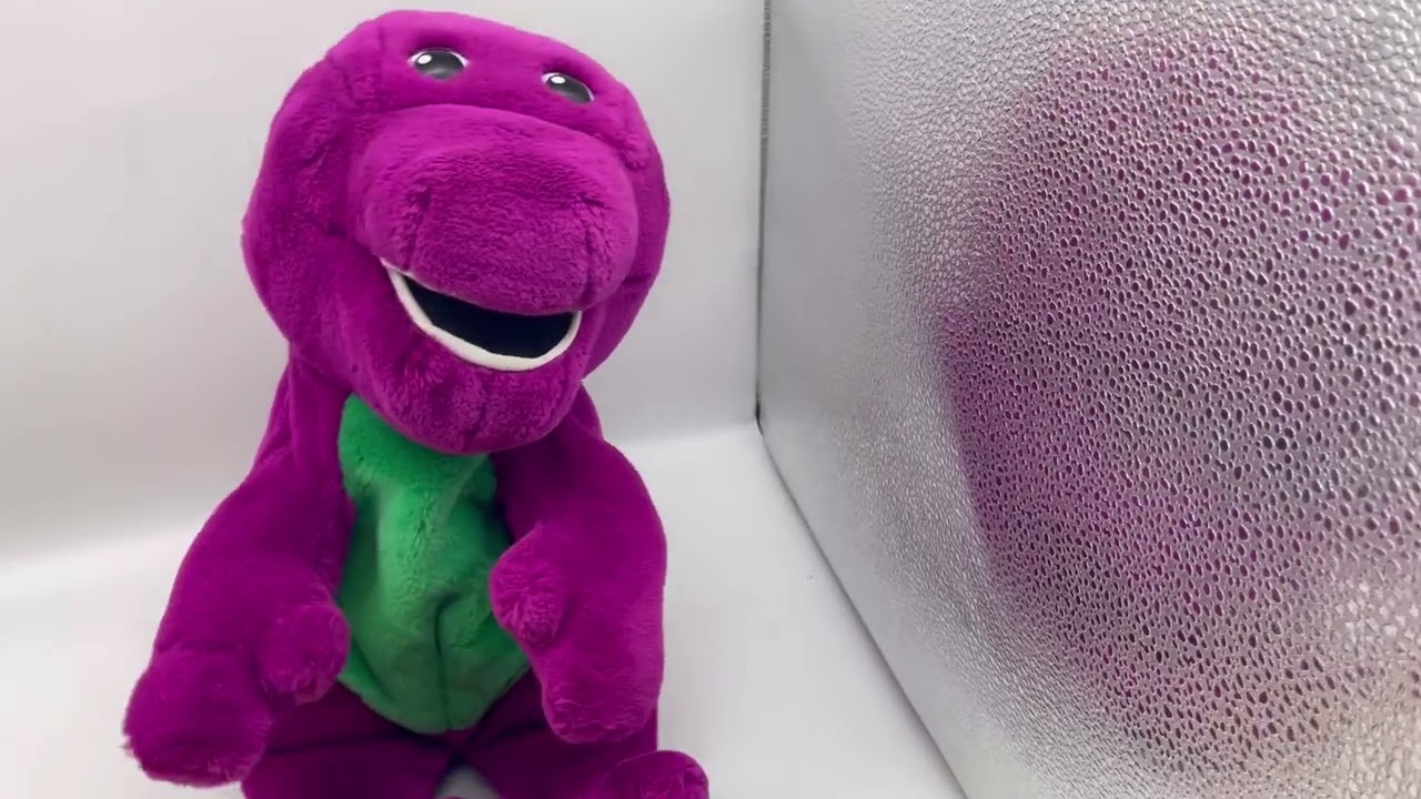 Винтажная плюшевая игрушка ActiMates Barney 1997 года от Microsoft, говорящая и поющая, интеракти...