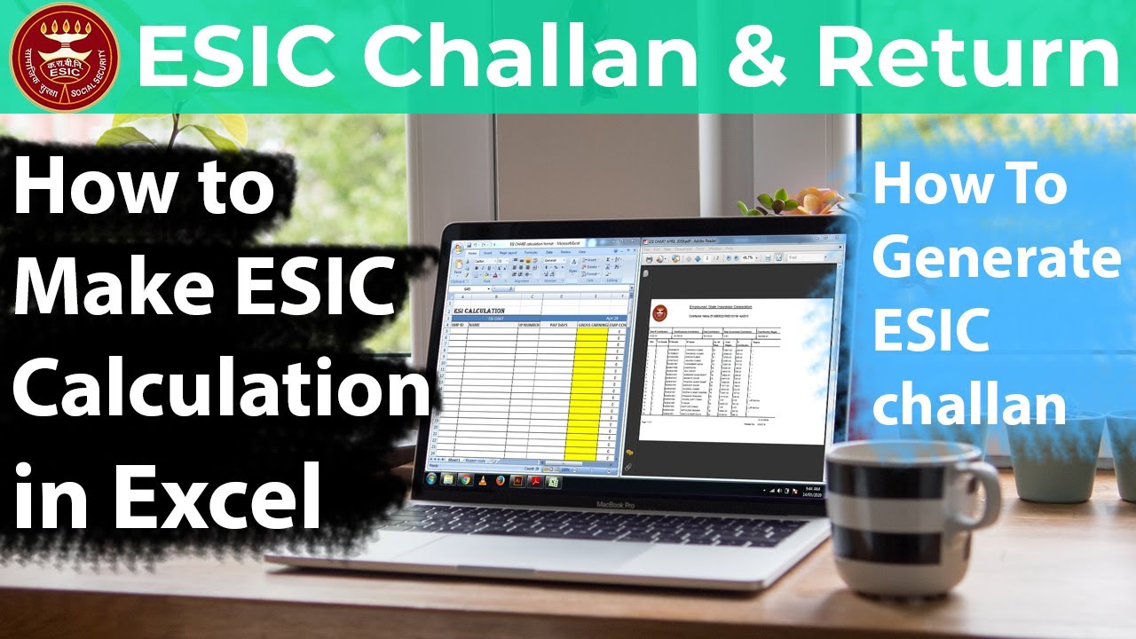 How to Generate ESI challan online | How to make ESI challan calculation in excel | ESIC return file