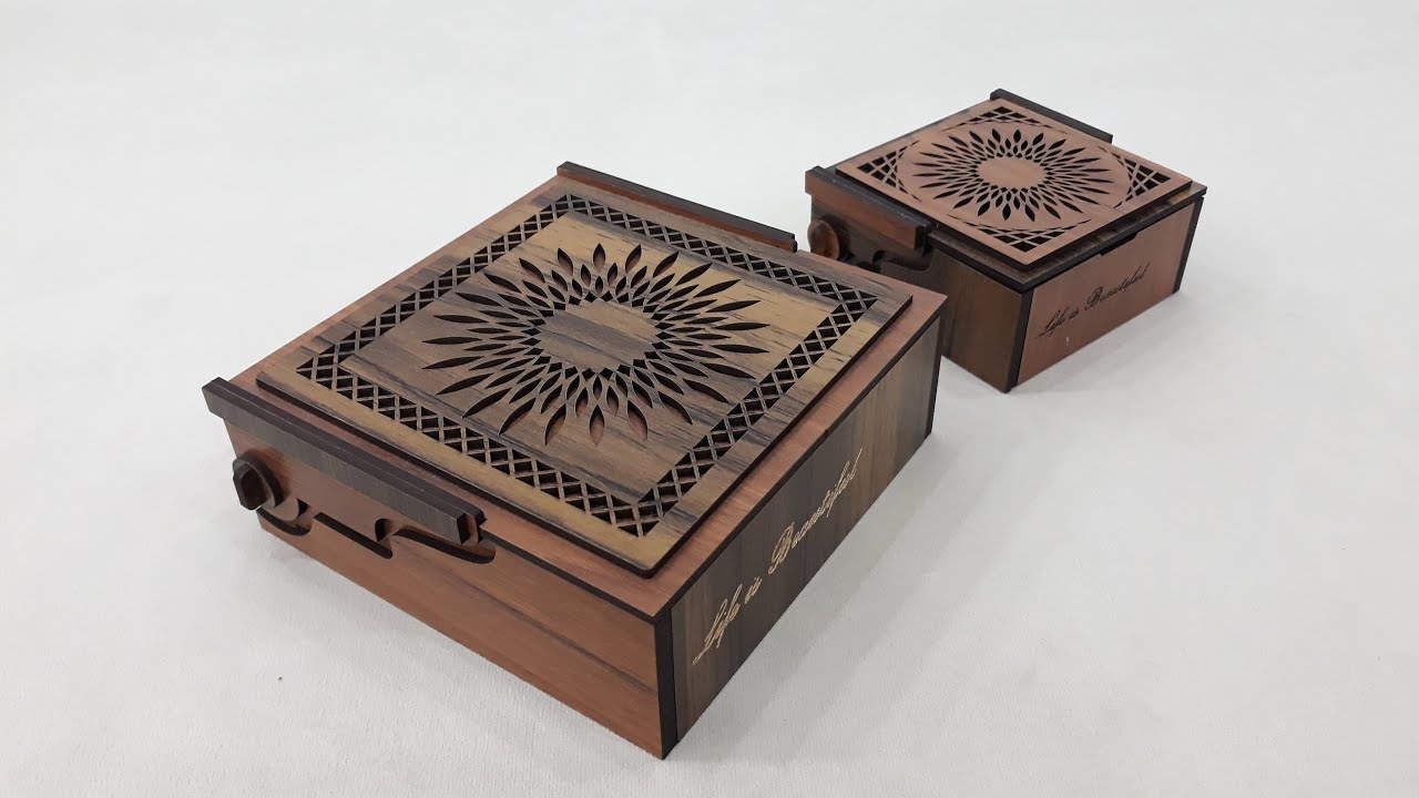 How to Make a Wooden Gift Box with Laser Cutting - Easy DIY Assembly