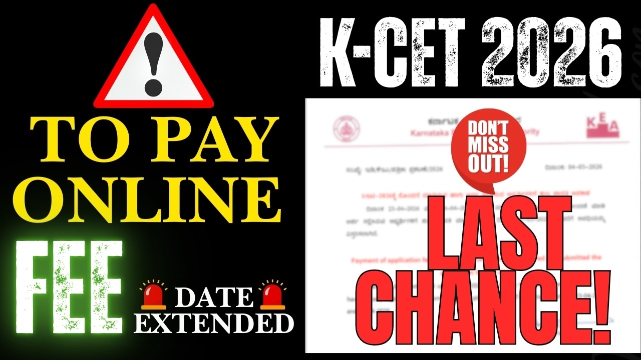 KCET 2026 Fee Payment Date Extended | Registered Students Only | KEA Official Update | TTT Academy