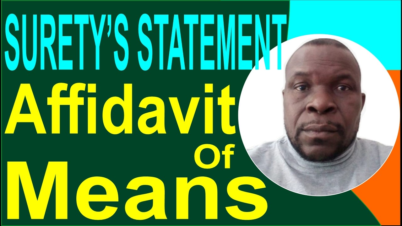 Surety's Statement and Affidavit of Means