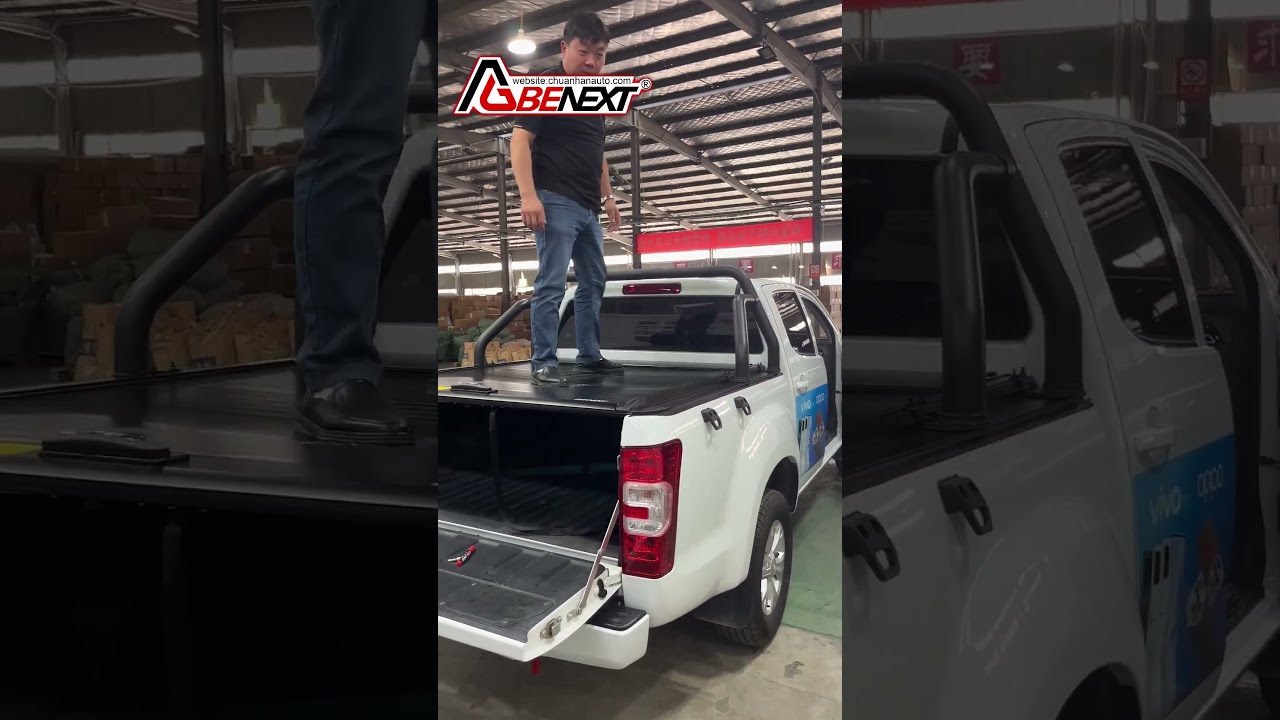The original #pickup   #truck   #rollbar  is equipped with manual roller #cover  #truckaccessories