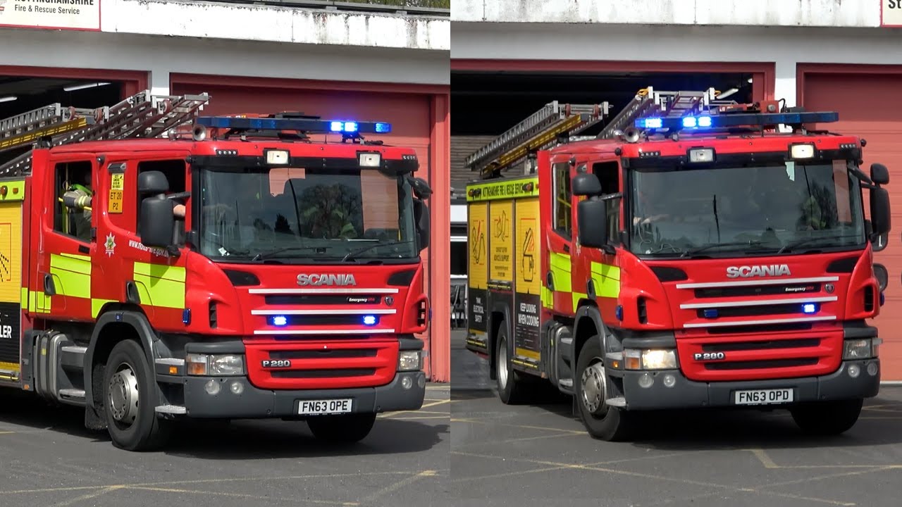 Nottingham Fire Engines Respond to Fire Alarm Sounding in High Rise Property on Lights & Sirens!
