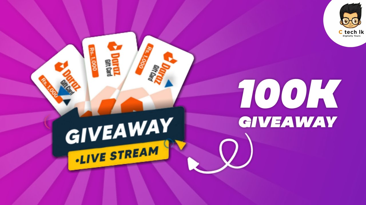 🔴 LIVE 100K Special giveaway | C Tech lk