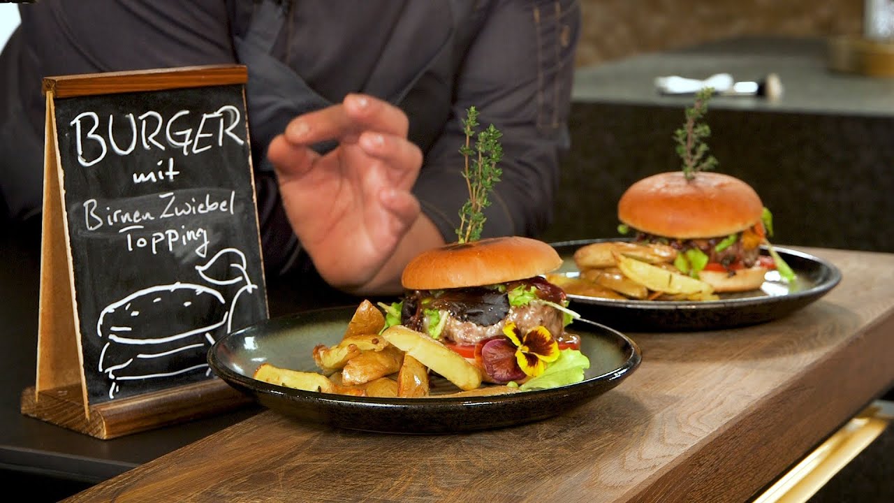 Burger mit Birnenchutney - Einzigartiger Burger mit dem birnigen etwas | Das schnelle Gericht