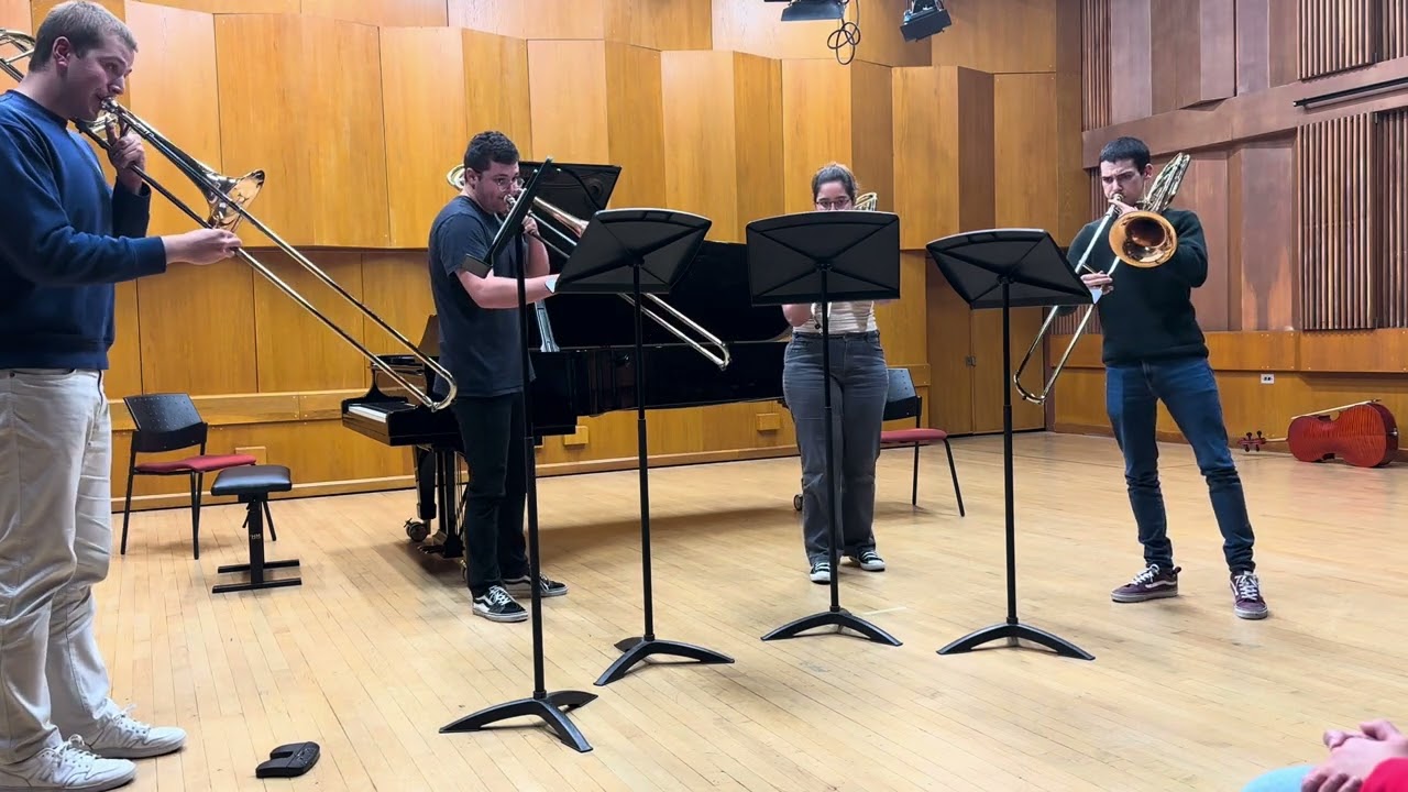 Crisantemi for trombone quartet by G. Puccini (arrangement by Boaz Peper)