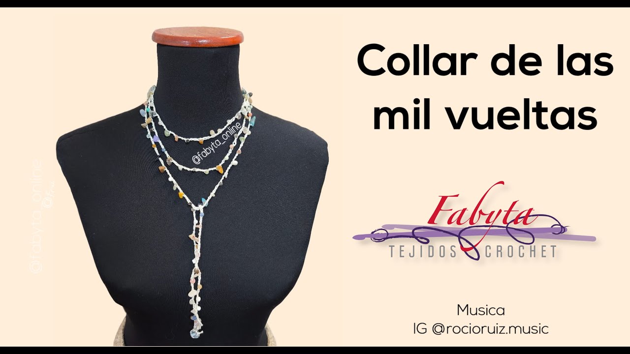 Collar de las mil vueltas tejido en crochet