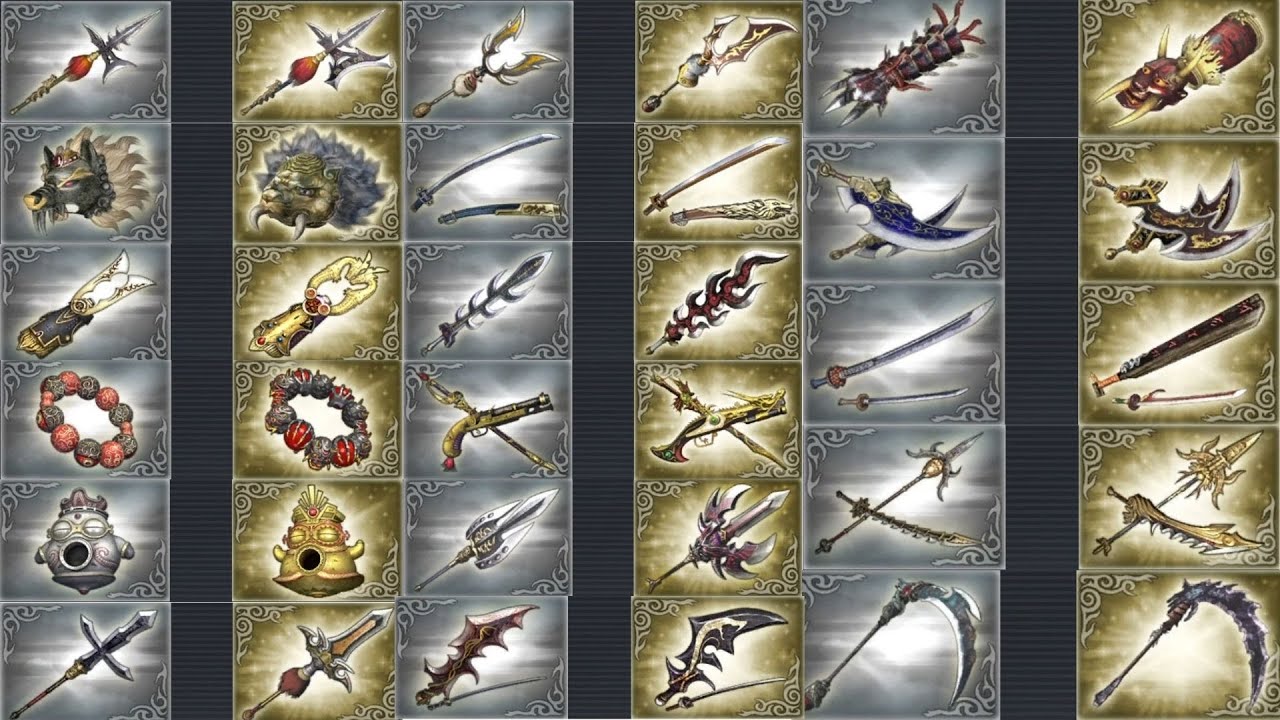 Musou Orochi Z-Warriors Orochi Z All Weapons