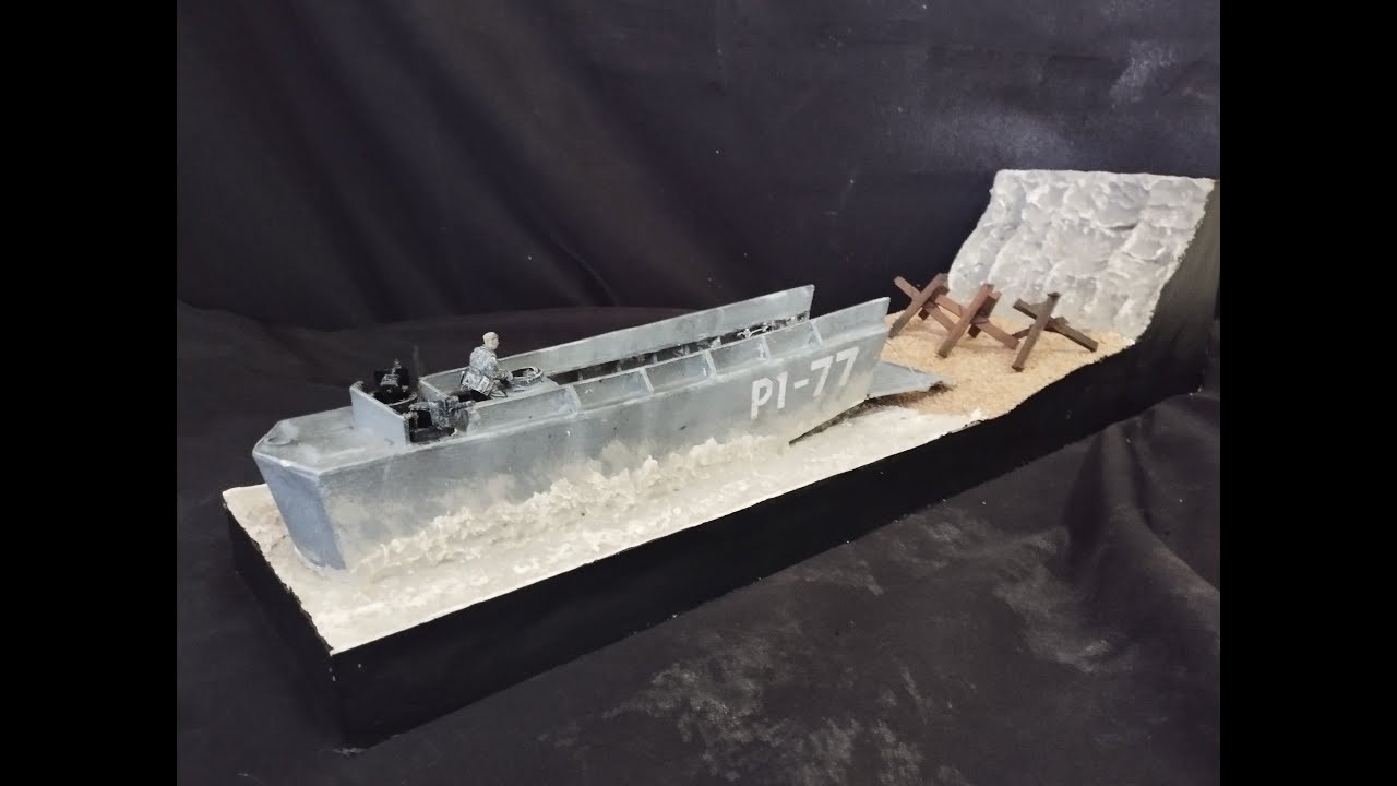 Диорама лодки Хиггинса 1/35, сборная модель (шаг за шагом)