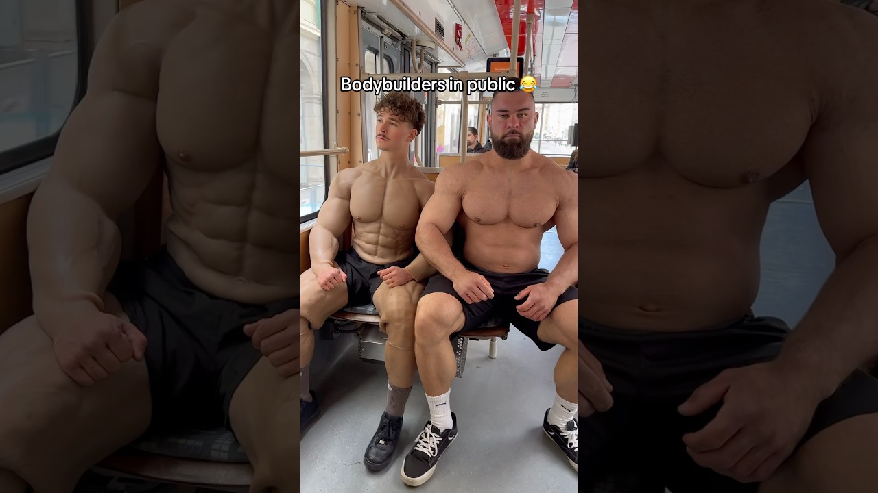 Reaktion auf Bodybuilder&hellip;😱