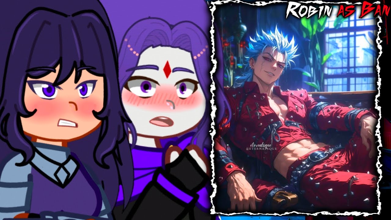 🇺🇸/🇪🇸/🇧🇷 Teen Titans Go React to Robin As Ban - Gacha React