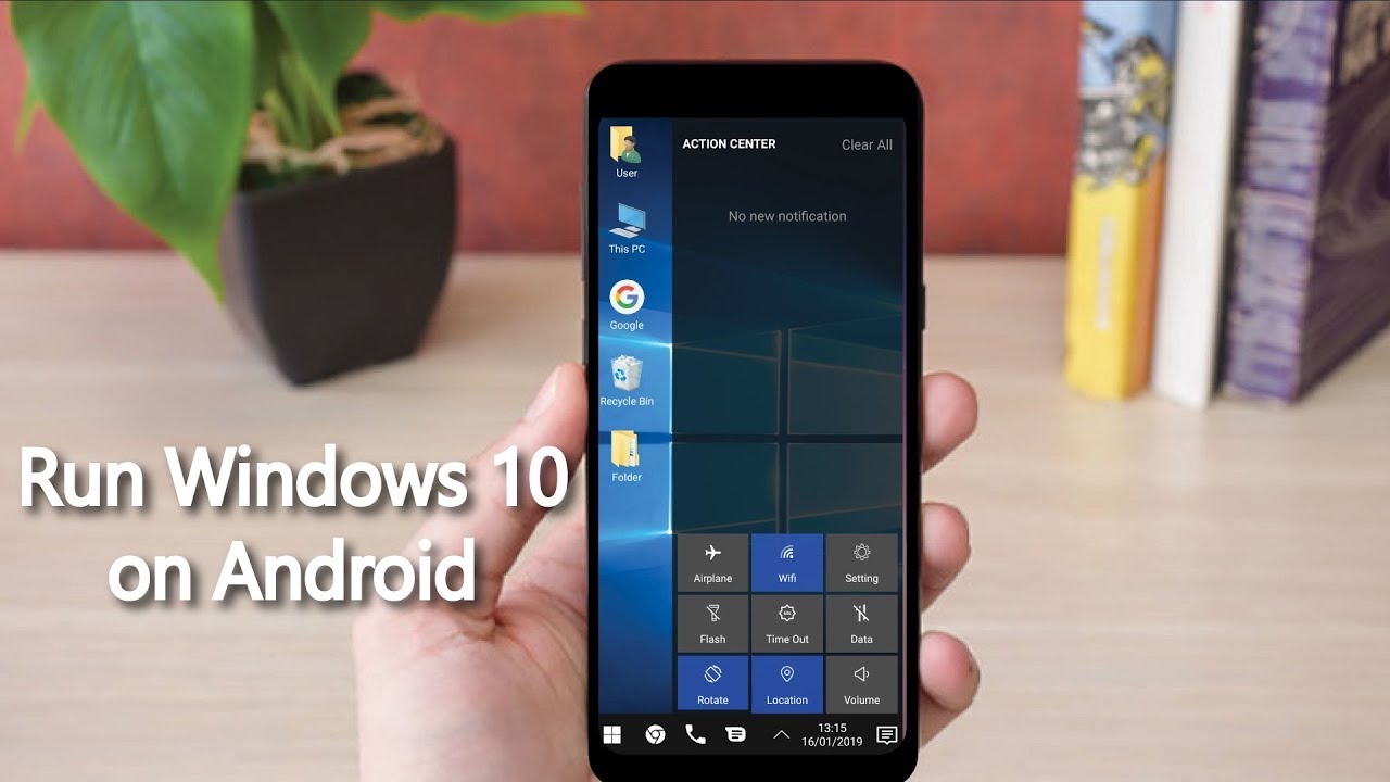How to install windows 10 launcher on Android
