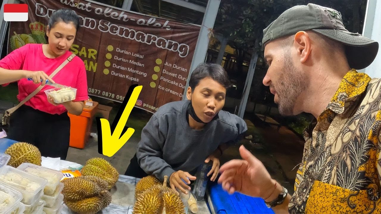 Eating ALL DURIAN SNACKS That I Could Get At Indonesian Night Market 😱