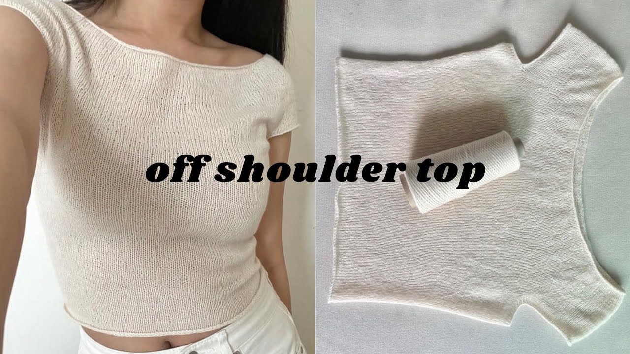 【knitting vlog】夏に向けてオフショルダーのトップスを編む | knitting  off shoulder top (sub jp,kr)