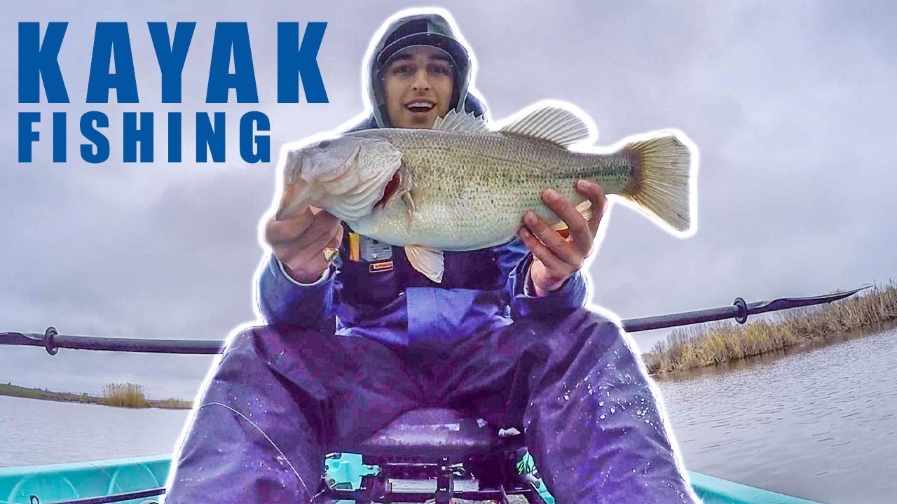Kayak Fishing In Secluded Lake For GIANT BASS!!